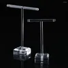 Torebki biżuterii 2PCS Kolczyki Display Rack Clear Acryl Showcase Holder Stand