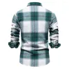 Chemises décontractées pour hommes chemises automne-plaid à plaid à manches longues et à un quart de travail de tenue de travail confortable 2024