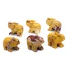 1.5 Éléphant Mookaite Stone Scarved Figurine guérison Animaux cristallins Statue Home Decor Natural Gemstone Craft Ornement Wholesale 240408