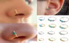 3Pcs Set Fashion Retro Round Beads Gold Color Nose Ring For Women Nostril Hoop Body Piercing Jewelry 382789 Y1118273r1316798