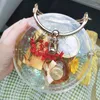 Gift Wrap Acrylic Round Storage Case Bridesmaid Hand Double Ring Birthday Wedding Candy Practical Empty Packaging Box