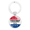 Trump 2024 Keychain Pendant Keyrign Save America Again Time Time Gem Keychains Cadeaux de Noël Chaîne Key