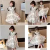 Girls Dresses Girl 2024 Eid Al Fitr Dress Printed Sweet Childrens Summer Clothes Kids For Drop Delivery Baby Maternity Clothing Otgip