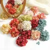 Decorative Flowers 3Pcs Artificial Hydrangea 10cm Fake For Home Decor Wedding Marriage Decoration Supplies DIY Wreath Accessories