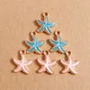 Ciondoli 10pcs 15x19mm Senamel Starfish pendenti per preparare gli orecchini Accessori per gioielli fatti a mano bracciale fai -da -te