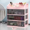 Lagringslådor Multilayer Makeup Organizer Desk Acrylic Drawer Container för kosmetisk plast Transparent Box