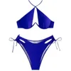 New Femmes S Sexy Color Color Hollow Steel Support Swimsuit