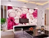 Tapety 3D Flower Wallpape Rose Mural Non Tkane Dekoracja domu