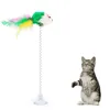 1PC Cat Toy Funny Interactive Ssać Sprężyna Wand Teaser Dostawy zwierząt domowych Favor Land Color 240328