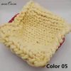 Blankets 2pcs/lot Knitted Born Bump Blanket Po Prop Chunky Baby Pography Basket Filler Stuffer