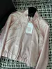 Kvinnorjackor Designer 2024 Early Spring New Nanyou Cha Fashionabla, Casual, Sweet and Cool Bottom, Sleeve Elastic Design, Pink Jacket WAU3