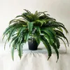 Decorative Flowers Artificial Fern Realistic Uv Resistant For Home Garden Decor Reusable Faux Greenery Plants Wedding Parties