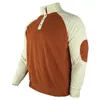 남성용 후드 스포츠 셔츠 2024 봄과 가을 두꺼운 풀오버 스탠딩 칼라 야외 싱글 가슴 스웨터