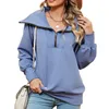 Women's Hoodies Sweatshirts Sweatshirt For Women 2023 Autumn and Winter New Fashion Loose Casual Long Sleeve Zipper Lapel Pullover Tops 240413