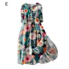 Party Dresses Women Bohemian Dress Breathable Clothing Style Cartoon Flower Printed Midi With For Dating