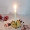 Świece 2PCS Vintage Iron Art Candlestick Home Party Prosty pojedynczy głowa ślubna stół stolik stołowy