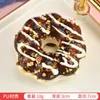 Decorative Flowers 1pc/lot Simulation Flower Donut Toy Fake Cake Bread Dessert Food Pendant Decoration Props Party Event El Home Ornaments