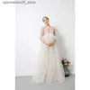 Mutterschaftskleider schwanger Frauen weiße Spitzenkleid Babyparty Mutterschaftsfotografie Requisiten Mutterschaftskleidung Q240413