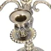 Kerzenhalter Metallstand Zinklegierung Zarter dekorativer Retro Candelabra für Esstisch Kamin Hochzeitsdekoration Halter