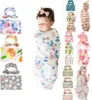 15 stilar barn muslin swaddles ins wraps filtar barnkammare sängkläder nyfödda ekologiska bomull ins blommor tryck swaddle pannband två p7538611