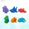 Bath Toys 6pcs Ocean Life Spray Water Toy Set Bath Bath Water Toy Set pour bébé bébé nouveau-né 240413