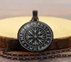 Pendant Necklaces Norse Vikings Men Women Jewelry Gift Vegvisir Compass Nordic Runes Odin Chain Necklace For Amulet7961631