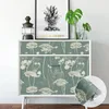 Wallpapers Home Decoration Green Self Adhesive Furniture Cabinet Wall Sticker For Living Bedroom Retro Leaf Bush Contact Paper