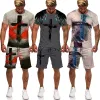 Shorts Summer 3d Lion incrociata magliette da uomo/pantaloncini/tuta manica corta Gesù adoro tutti Christian Street Wear 2 PCs Set