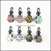 Keychains Portable Neoprene Sleeve för 30 ml Hand Sanitizer Mini Bottle ER Holder Stripe Cactus Printed Key Chains Drop Delivery Fashi Dhi8d