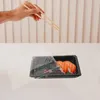 キッチンストレージ日本の寿司箱長方形のコンテナ再利用可能な装飾トレイ蓋パッケージプラスチック