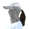 Bérets Protection du cou pour les hommes écharpe en soie UV Cap