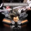 Action Toy Figures One Piece Anime Figur 26cm Wano Gear 4 Luffy 2 Head Pieces Staty Figurer Samlingsbar modelldekoration Toy Christmas Gift