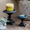 Candle Holders Tall Cast Iron Flowers Groceries Garden And Courtyard Decoration American European Retro Style
