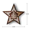 Wall Lamp Ramadan Festival LED Star Lights Wood Light Elegant Decoration Eid Islamic Battery Supply