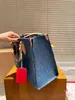 Designer di denim Tote Bag per donne con sacchetti di grande capacità Catena Banna di erroio in denim retrò con spalla di grande capacità borsetta per il pendolarismo sulla borsa per la spesa