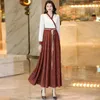 Casual Dresses Women Chinese Style Patchwork Long Dress Spring Summer Fashion Vintage V-Neck Sleeve Elegant utsökta