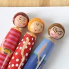 Pens 5pcs/set Cute Cartoon Doll Ballpoint Pen Office and School Pen for Kids Children Students Birthday Presents Gift Blue Gel Ink