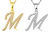 Capital Initial M Letter Necklace For Women SilverGold Color Alphabet Pendant Chain Name Jewelry Gift for Her9452060