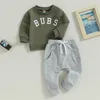 Giyim setleri sonbahar kış bebek bebek kıyafeti doğdu bebek uzun kollu mektup baskı sweatshirt eşofman toddler 2pcs giysi seti