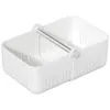 Förvaringsflaskor Portable Basket Collapsible Plastic Desktop Sundries Container Bin White