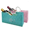 Present Wrap 30pcs/Lot 35.5 9 12,5 cm One Bottle Red Wine Paper Packing PAG Event Party Package Carrier med handtag