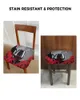 Chair Covers Valentine'S Day Rose Flower Red WineSeat Cushion Stretch Dining Cover Slipcovers For Home El Banquet Living Room