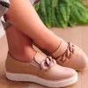 Chaussures décontractées grandes taille féminine de loisirs à fond plat au printemps et automne 2024 Fashion Lefu