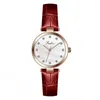 Montre-bracelets Fashion Women Cuir Casual Watch Luxury Analog Quartz Crystal Wristwatch Women's Watches For Relogio