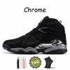 Chaussures de basket-ball pour hommes 8 8s Gunsmoke Bred Black Burgundy White Aqua Playoffs Chrome Taxi Champagne South Beach Sports Sneakers Trainer