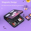 Клуки призрак 12 в 1 переключатель OLED Game Card Case Portable Magnetic Cover Box Shell для Nintendo Switch Accessories