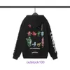 Chromms Winter Hoodies Designer De juiste versie van de nieuwe Crouch Graffiti Zippered Hoodie Jacket Trend met origineel label HG55