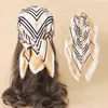 Scarves 20Style 7070Cm Designer Letters Print Floral Silk Scarf Headband For Women Fashion Long Handle Bag Paris Shoder Tote Lage Ri Otmbd