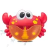 Toys da bagno Bubble Machine Crabs Frog Music Kids Bath Toy Bath TouB Soap Bubble Maker Baby Baby Baby Baglie per bambini J0446 240413