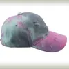 Boll Caps Original officiellt Classic Cotton Gelante Tie-Dye Baseball Cap Vintage Justerbara pappa hattar som går vanligt för kvinnor och män